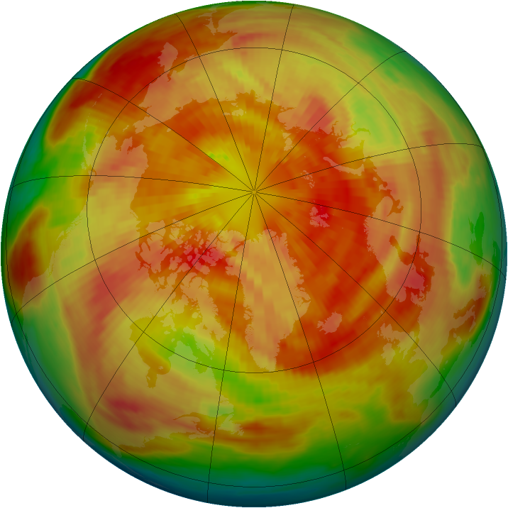 Arctic ozone map for 19 March 1981